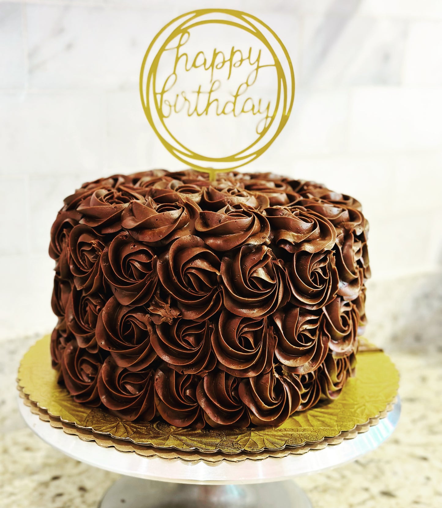 Signature chocolate custom cake